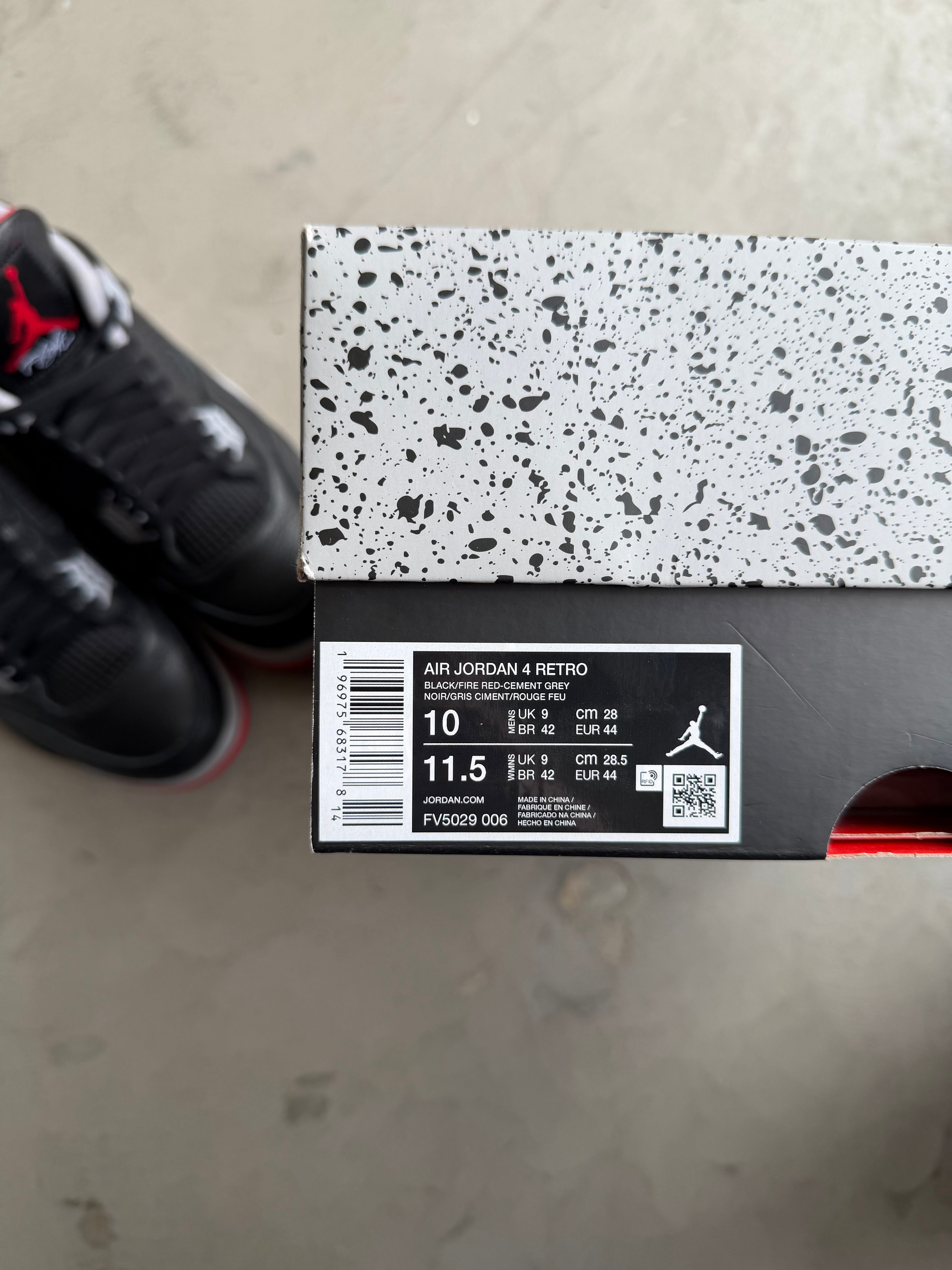 Jordan 4 Bred Reimagined Sz. 10