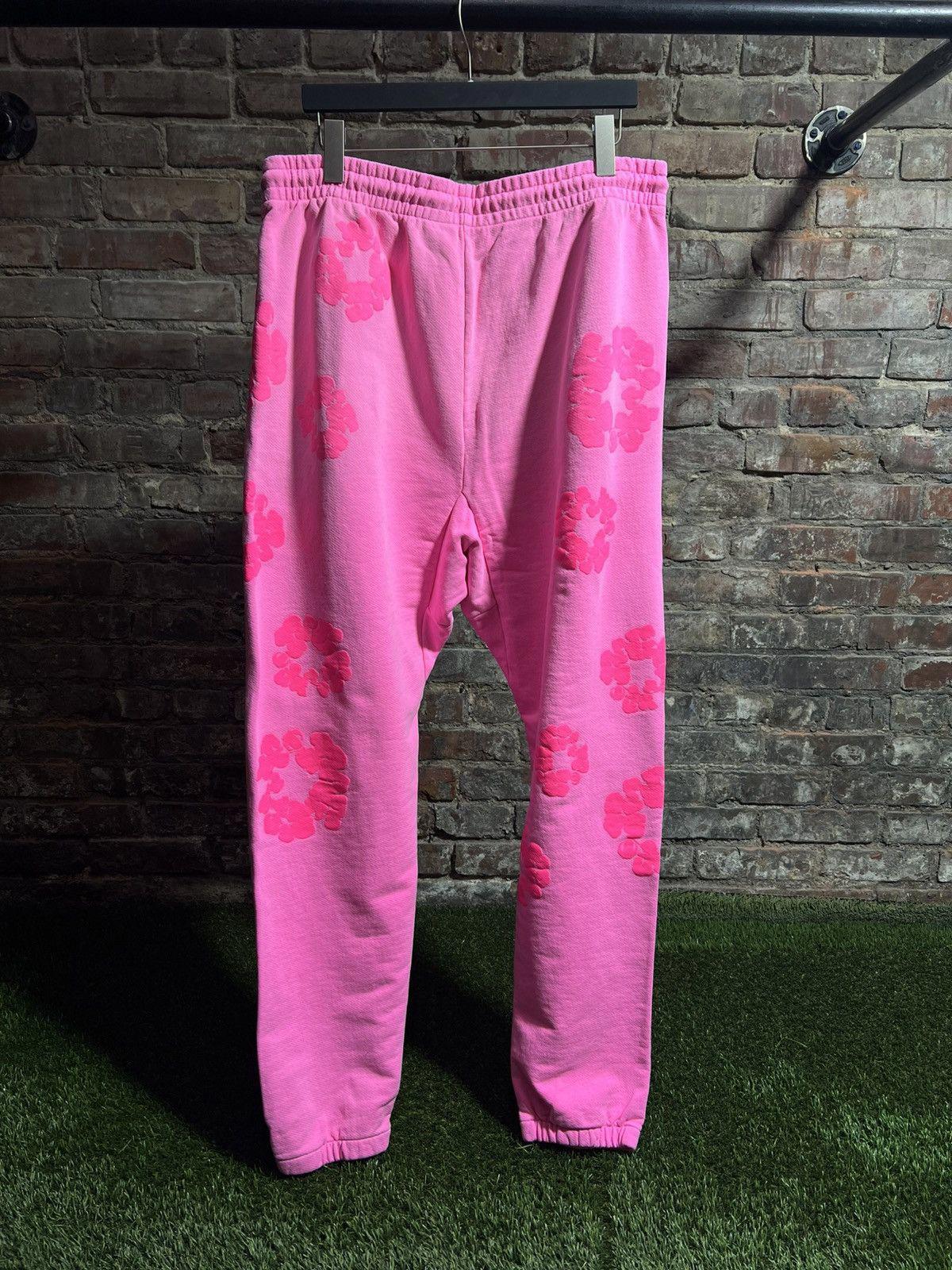 Denim Tears Pink Cotton Wreath Sweatpants Sz. XL