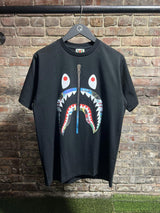 Bape Plaid Shark Head Tee Sz. M
