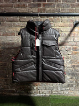 Sp5der Worldwide Leather Vest Sz. S