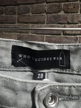 Who Decides War Patched Arch Embroidered Jeans Sz. 28