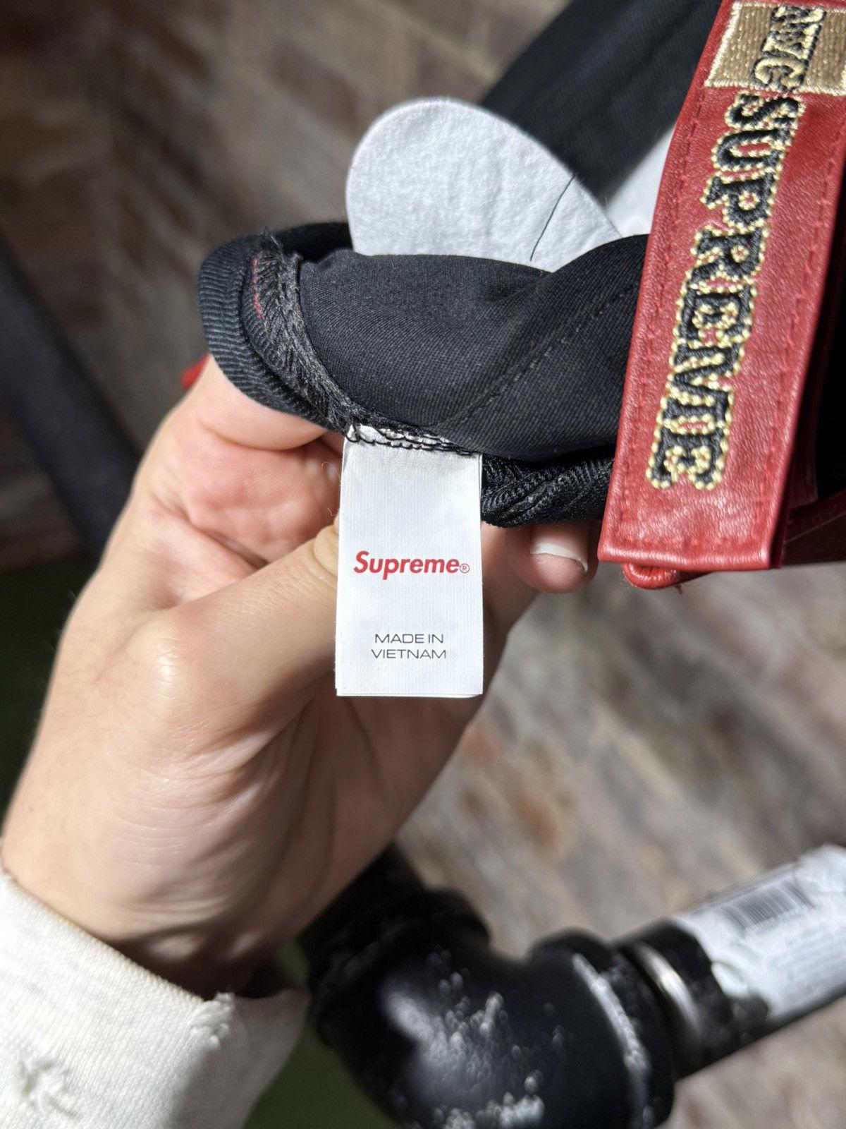 Supreme New York Red Leather 6-Panel Hat