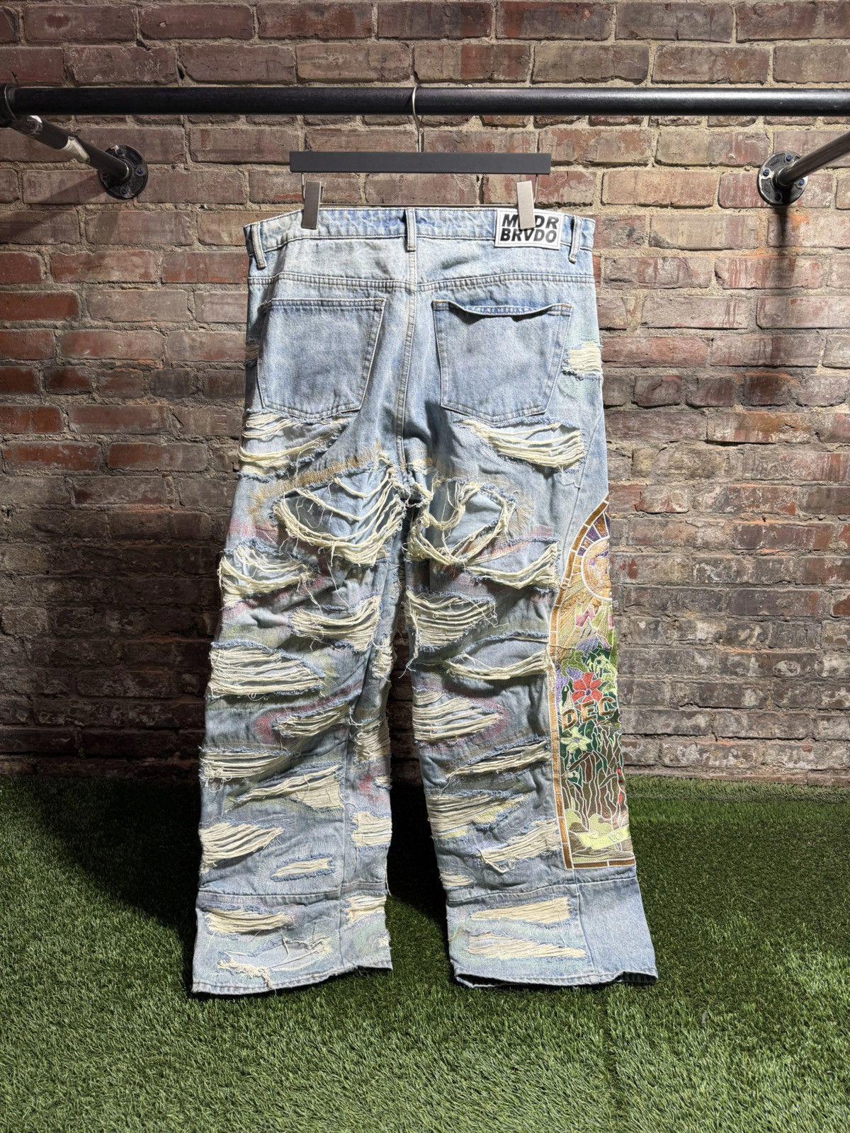Who Decided War Side Embroidered Multicolor Denim Sz. 38