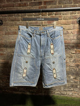 Kapital Gemstone Studded Carpenter Jean Shorts