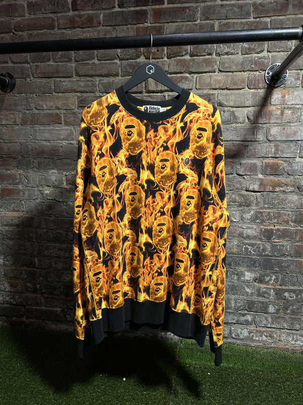 Bape Flames Crewneck