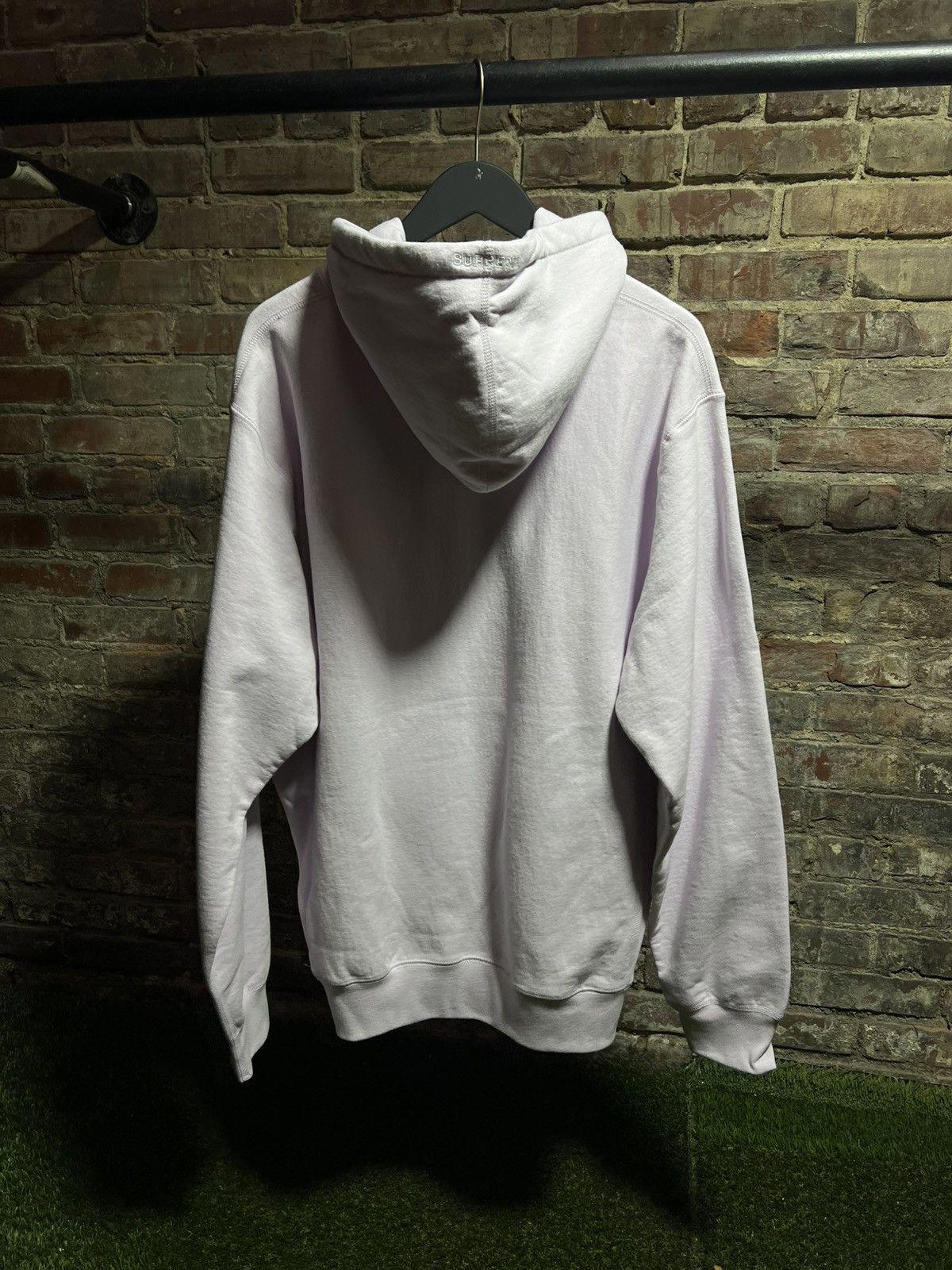 Supreme Lavender Leather S Logo Hoodie Sz. XL