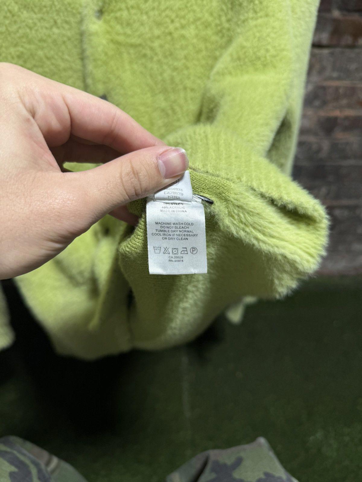 Stussy Lime Green Shaggy Cardigan Sz. M
