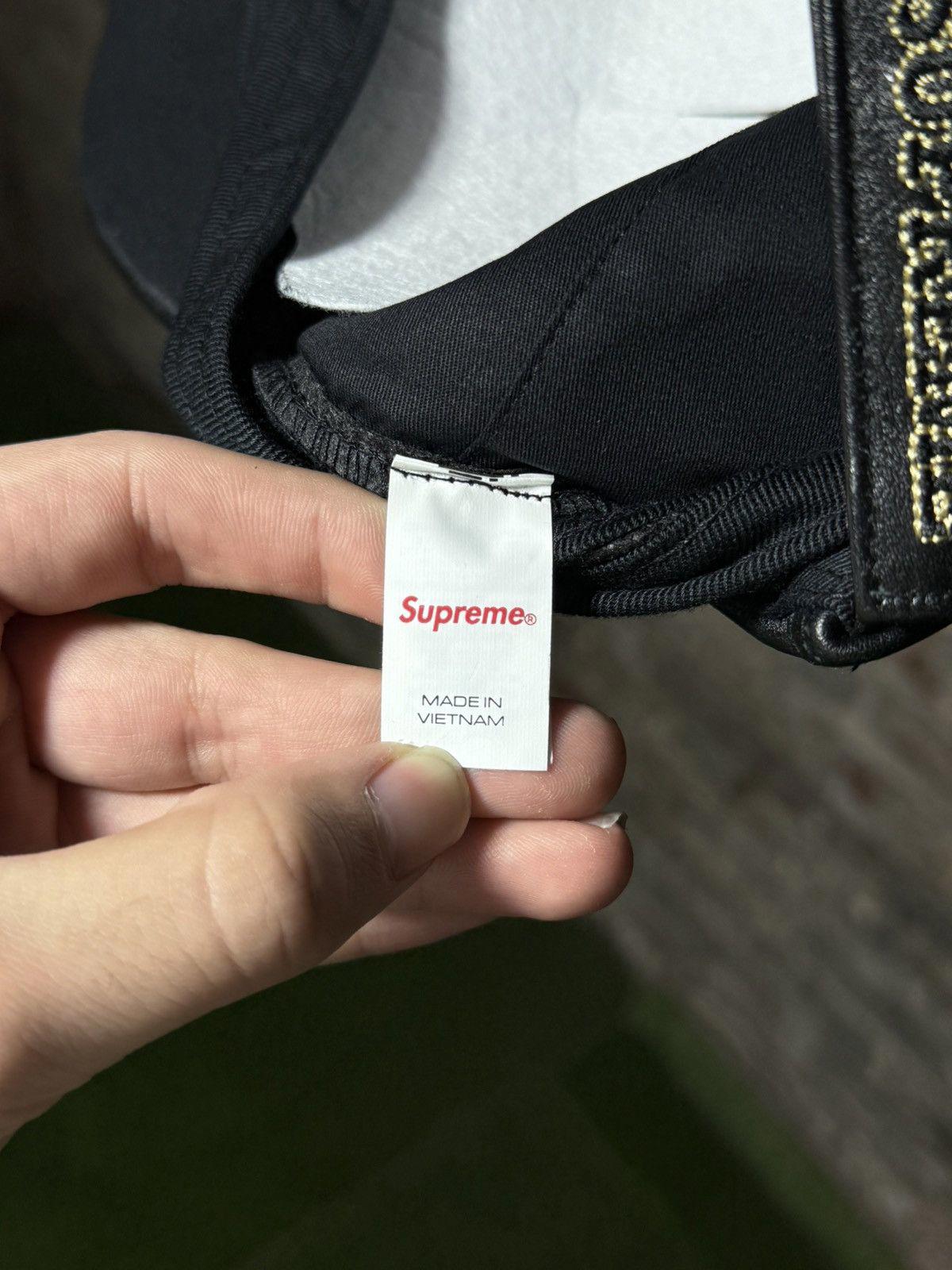 Supreme New York Black Leather 6-Panel Hat