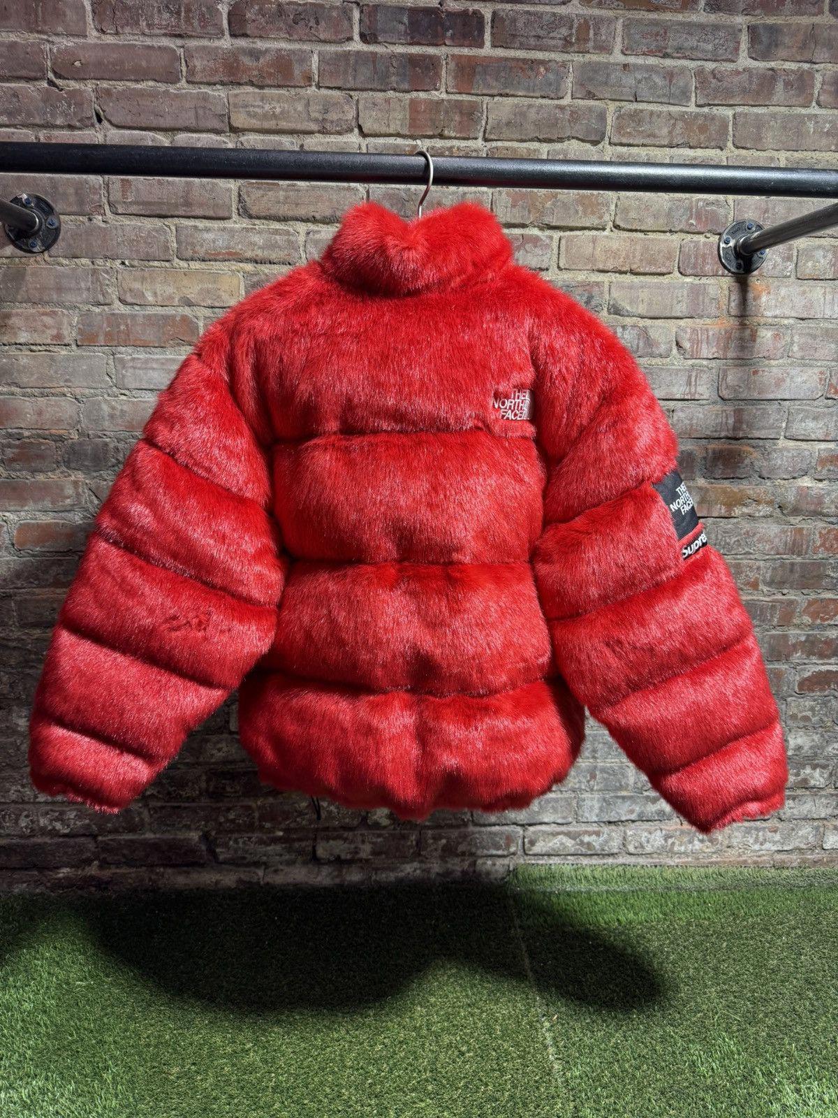 Supreme x TNF Red Mohair Puffer Jacket Sz. L
