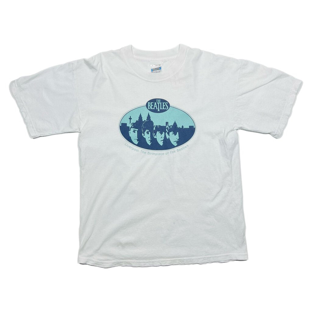 Vintage The Beatles Liverpool Tee White Sz. L